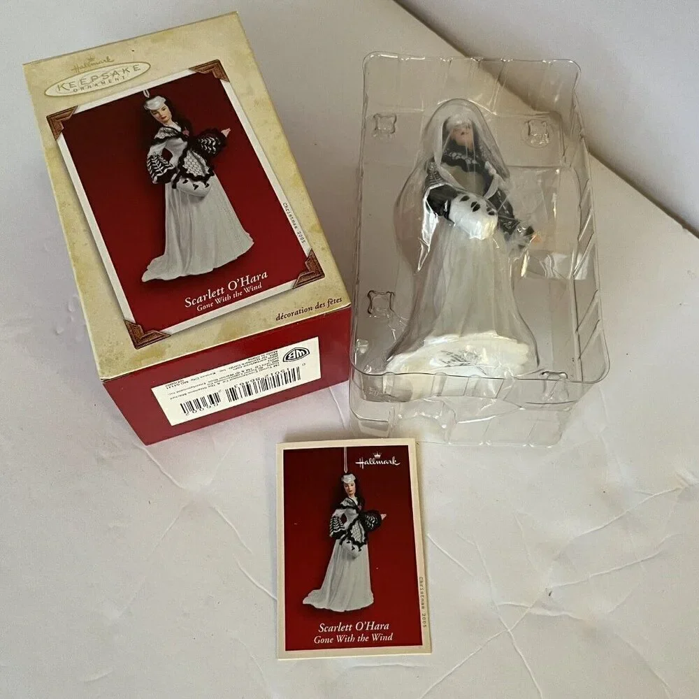 Hallmark Keepsake Ornament Scarlett O'Hara Gone With The Wind Set of 4 in Box